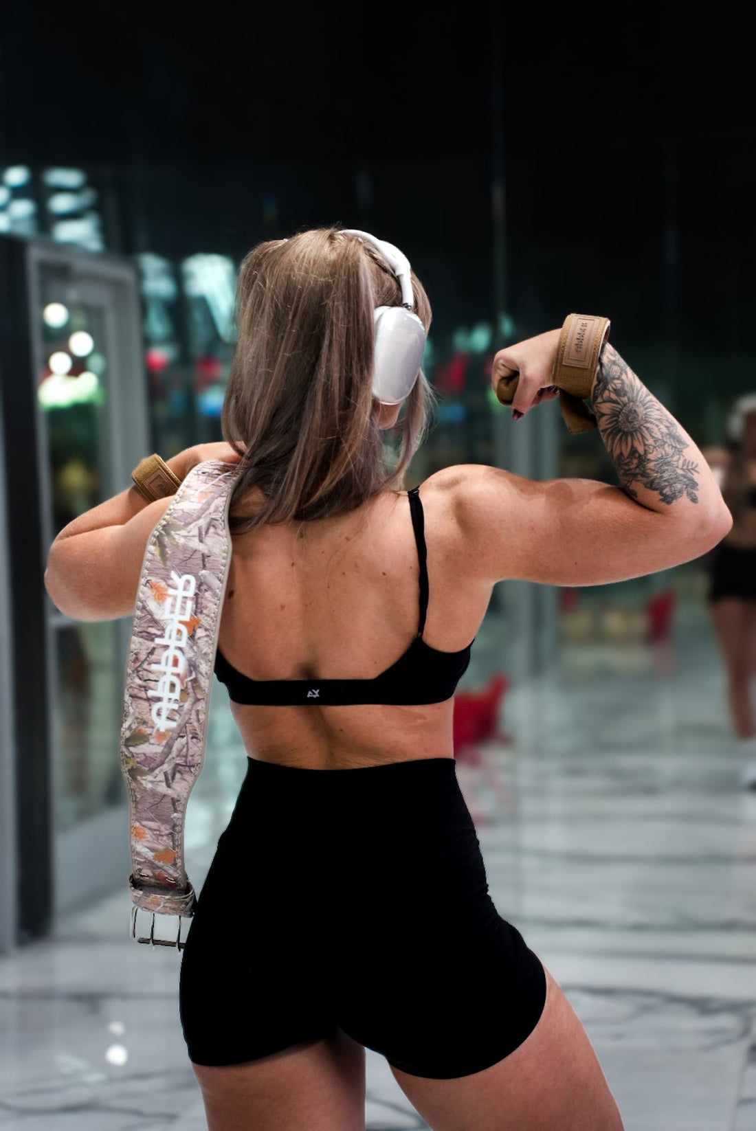 woman flexing biceps
